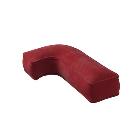 Poduszka literka J, intensywna czerwień, 35x40cm, Posh Velvet