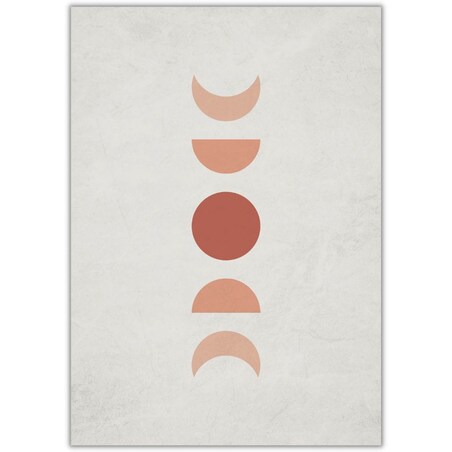 plakat geometric moon 3 21x30 cm