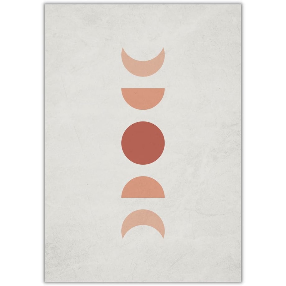 plakat geometric moon 3 21x30 cm