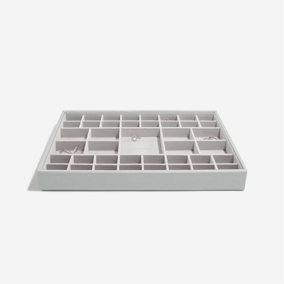 Szkatułka na biżuterię Stackers 41 komorowa supersize kamienna szarość