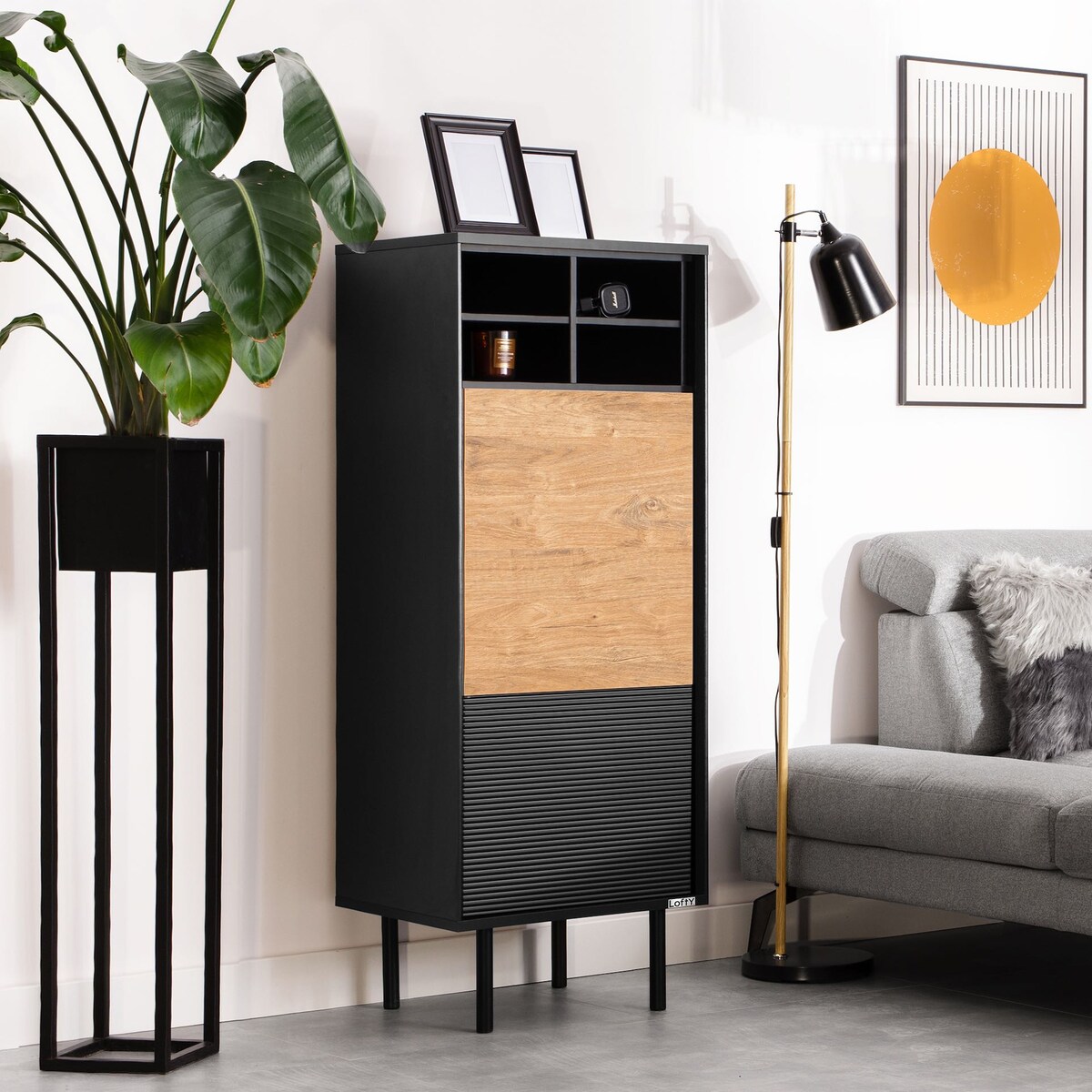 KONSIMO LOFTY Regał loft z ryflowaniem