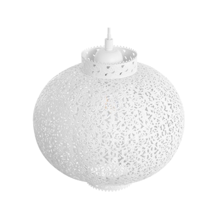 Lampa wisząca metalowa biała MEUSE