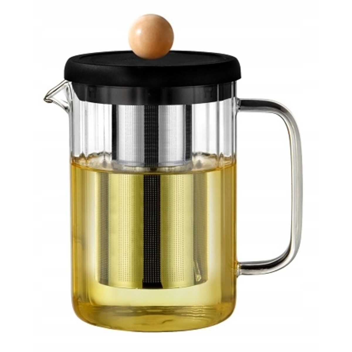 DZBANEK SZKLANY Z ZAPARZACZEM sitko imbryk czajnik na zioła herbatę 1 L
