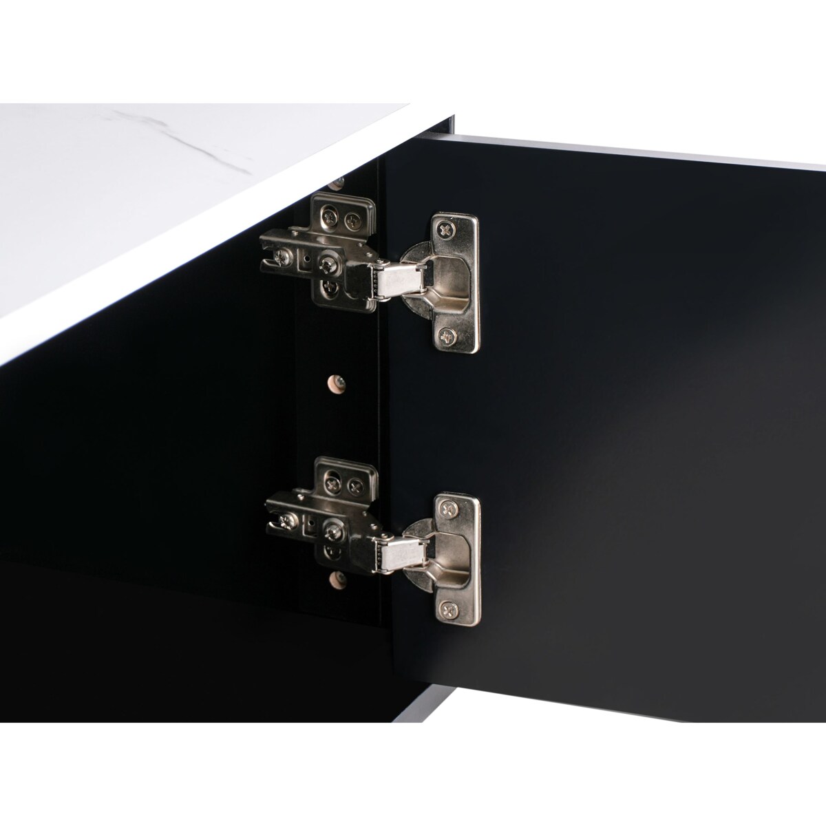 Szafka RTV GLASTONBURY Biały marmur