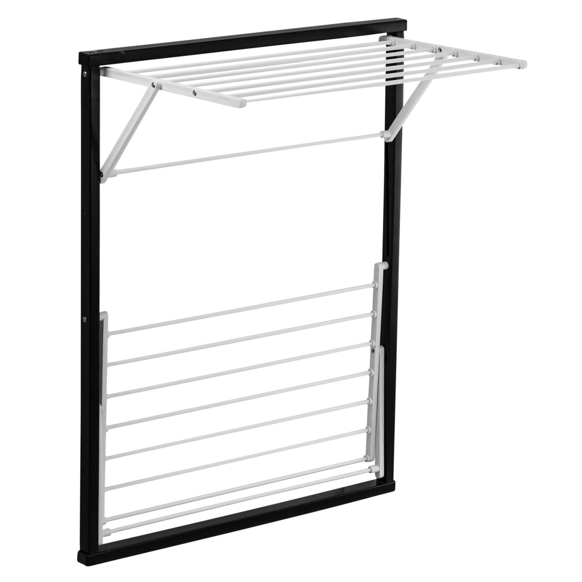 ARREDAMENTI KLAUS Suszarka na pranie na kaloryfer - 89 x 68 cm, Czarny