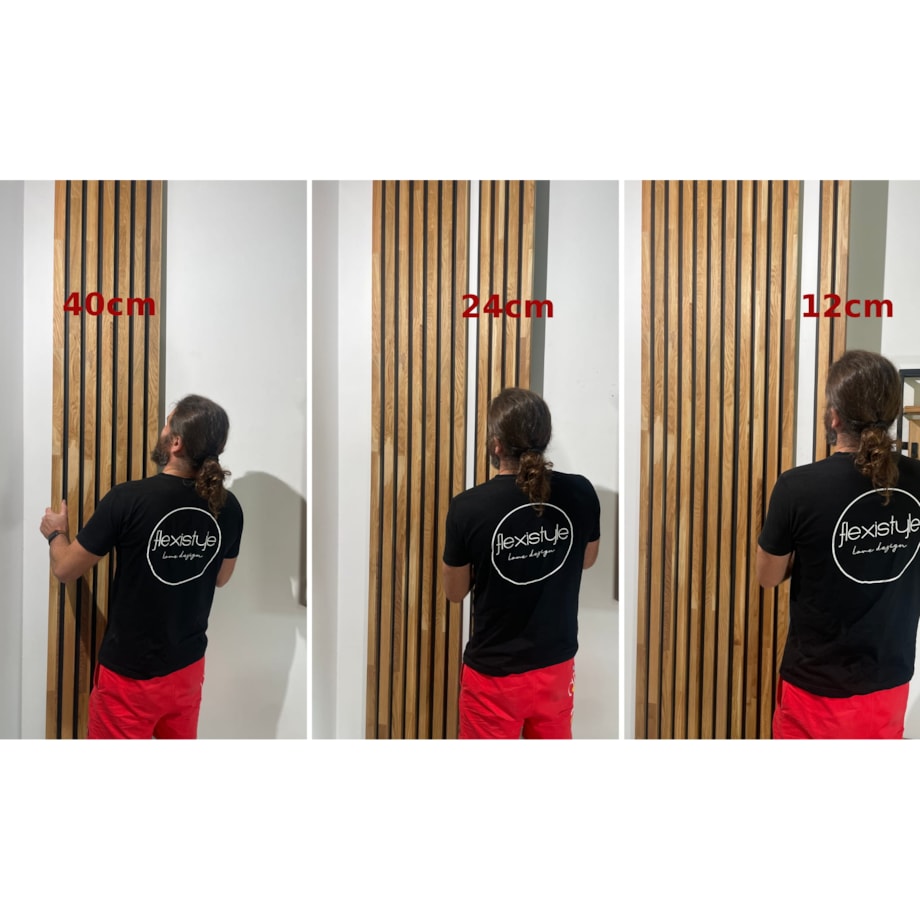 Panele lamelowe dębowe na płycie MDF 100% dąb 12cm