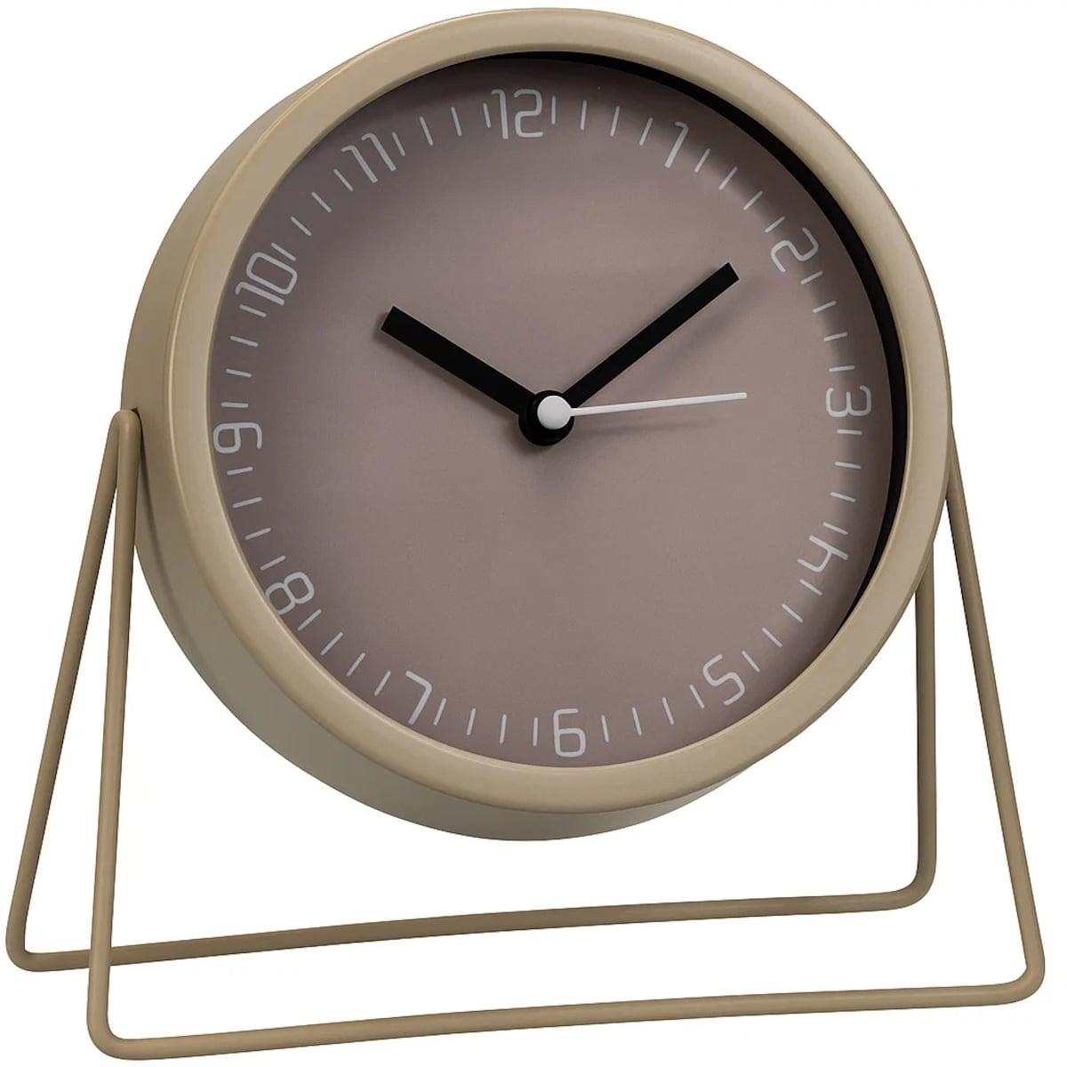 Metalowy zegar biurkowy STILLA, Ø 19 cm