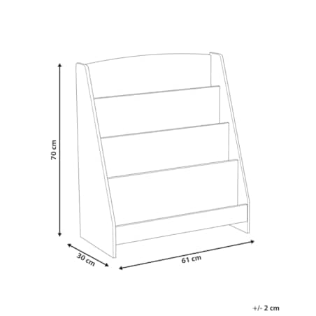 Regał 4 półki MDF Pastelowy róż LILOET