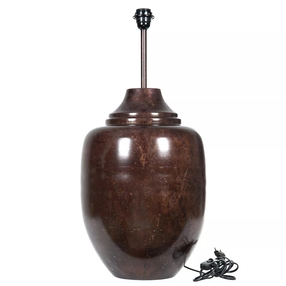 LAMPA PODŁOGOWA DO CZYTANIA 71cm E27 loftowa stojąca stołowa brązowa duża