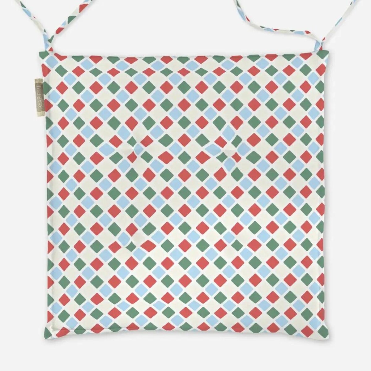 Poduszka świąteczna na krzesło - Kolorowe romby