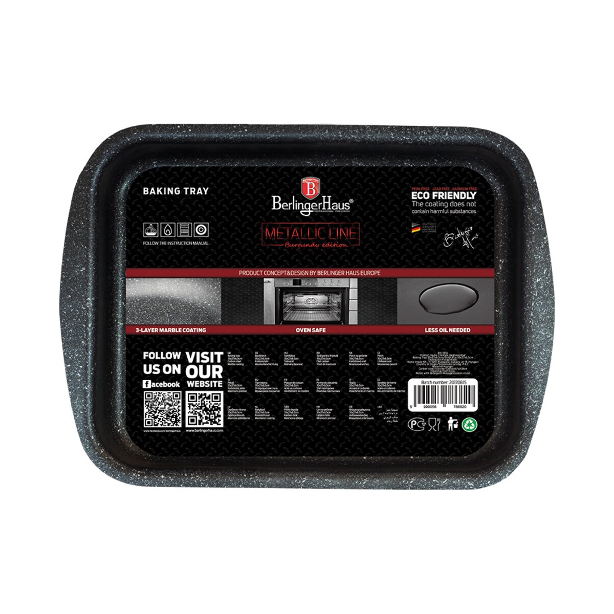 Brytfanna blacha do pieczenia ciasta 40x28cm BERLINGER HAUS Burgundy