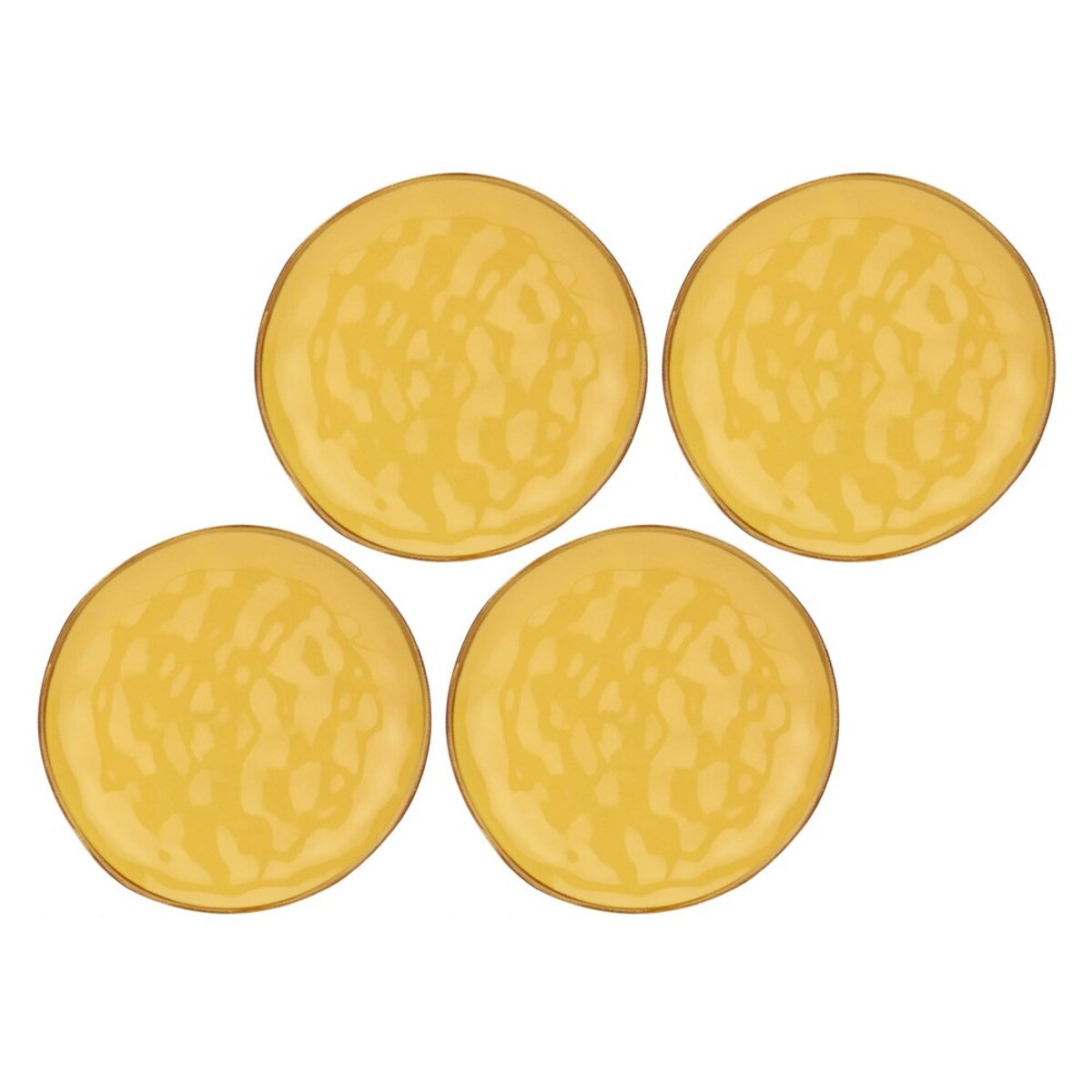 Zestaw 4 talerzy do sałatek Concerto Ocra - Żółty, 20 cm