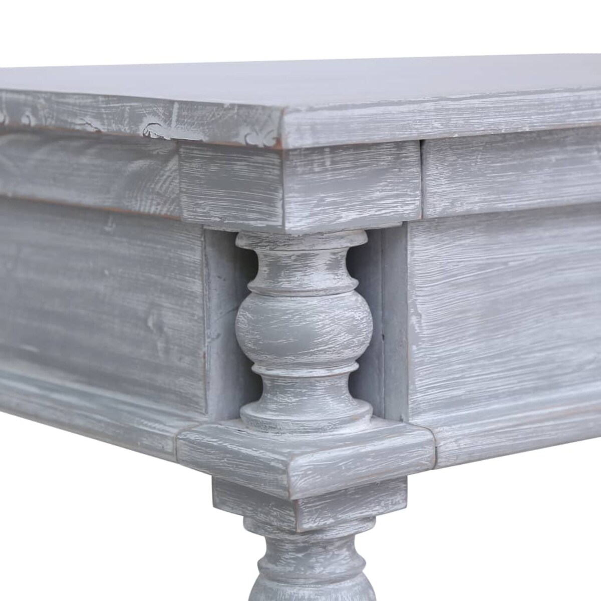 vidaXL Biurko, 115x50x78 cm, lite drewno mahoniowe