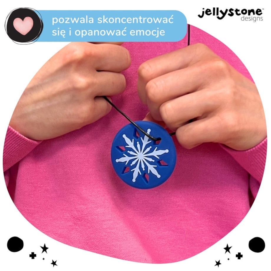 Wisiorek antystresowy Płatek śniegu granatowy Jellystone Designs