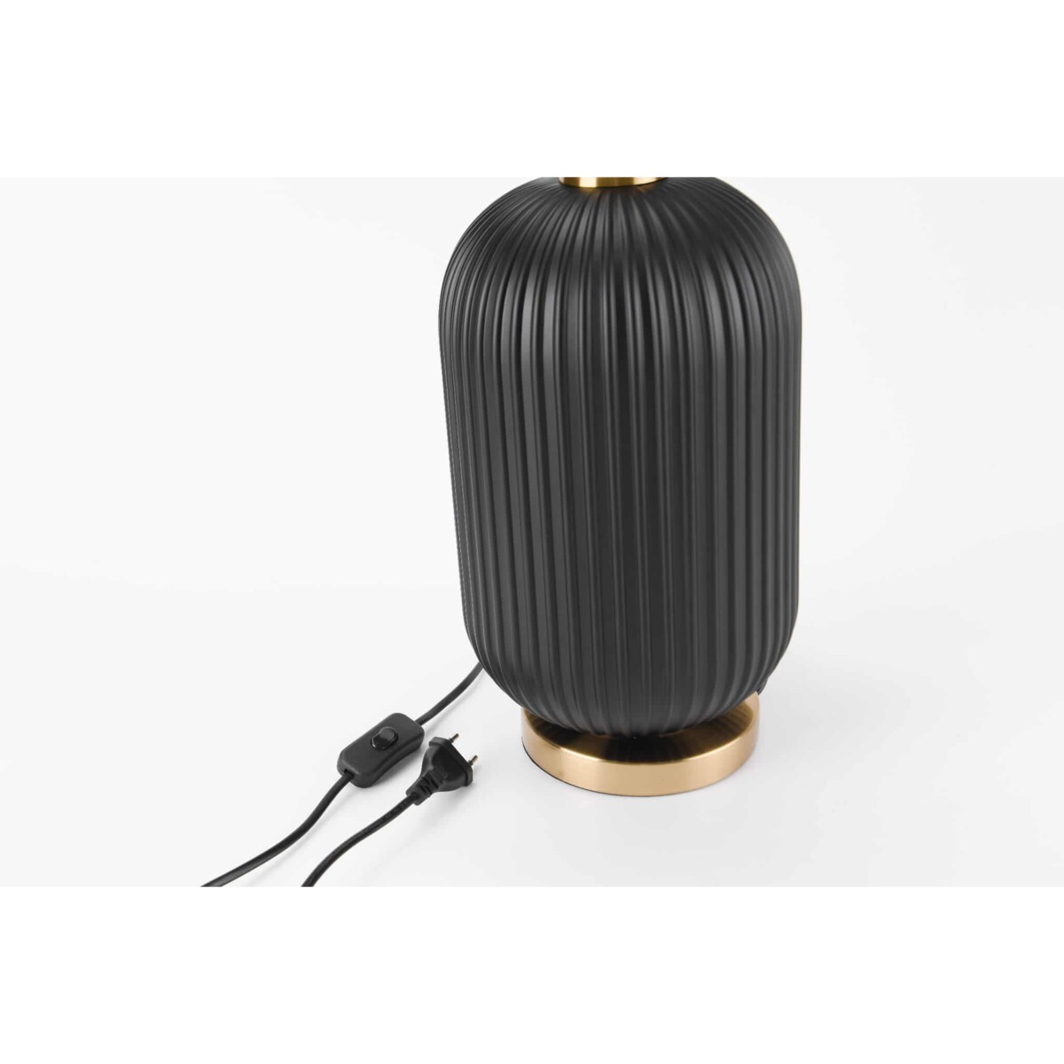 Stołowa lampa Tamiza LP-1515/1T big abażurowa czarna złota