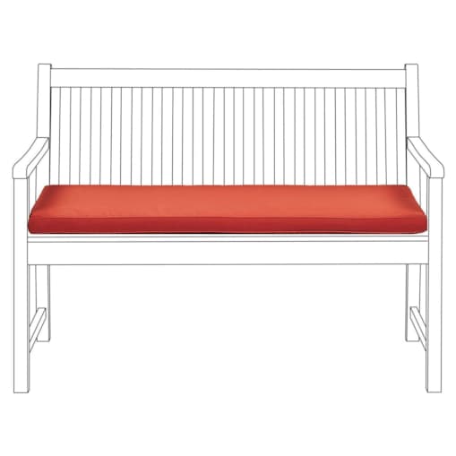 Poduszka na ławkę ogrodową 112 x 54 cm czerwona VIVARA