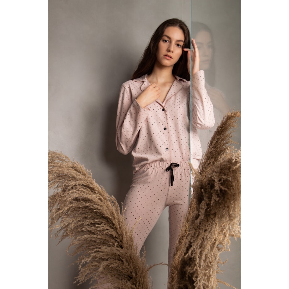 Piżama Eveline Powder Pink, XL