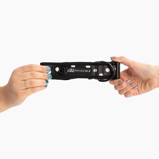 Obroża z klamrą SUPER SOFT "Psygarnij kropka" - Szerokość taśmy: 38mm, Rozmiar: XL