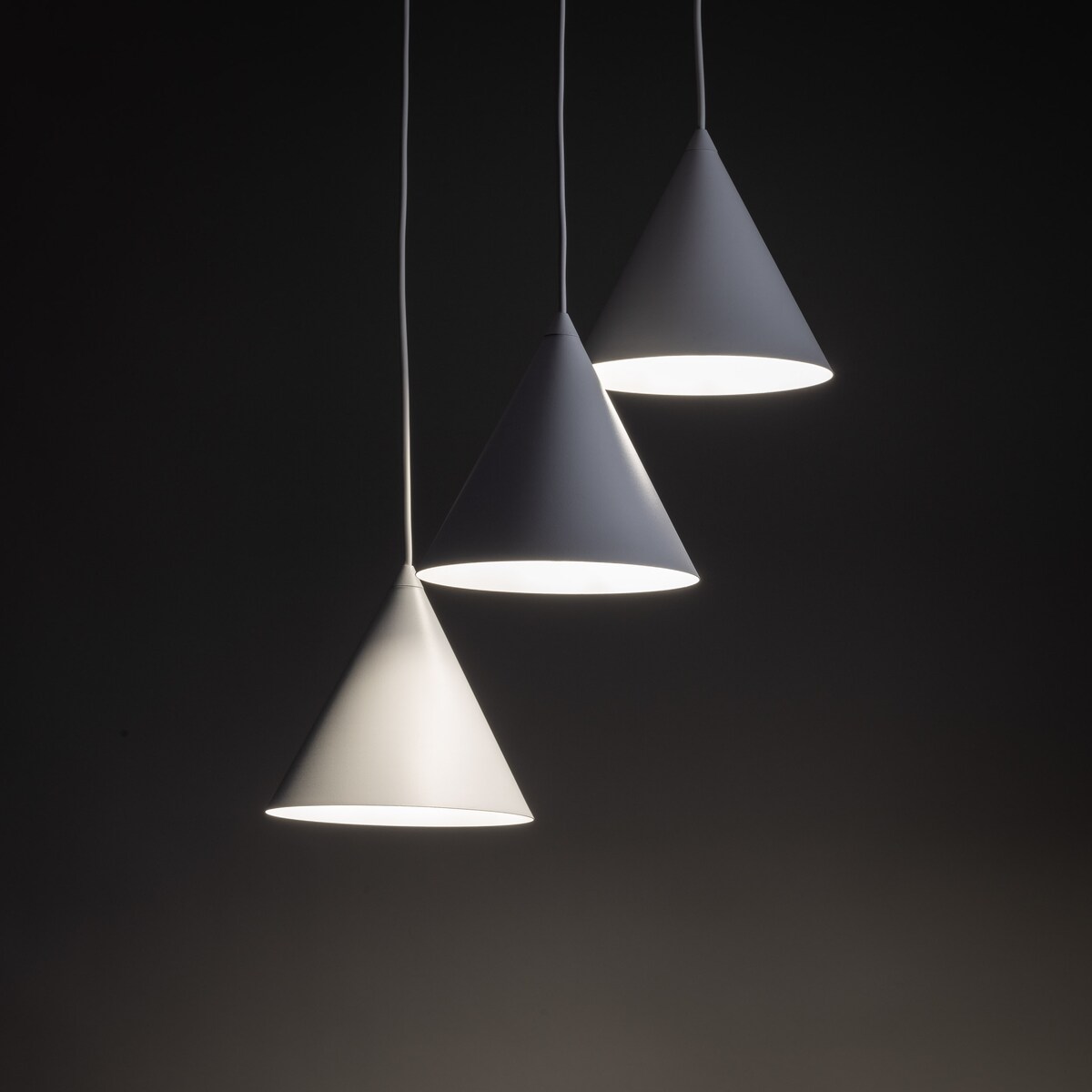 Lampa wisząca TK Lighting CONO WHITE 10012 biała 3xE27 regulowana wysokość 140 cm metalowa