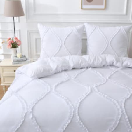 pościel "royal" 200x220 cm mikrofibra biała