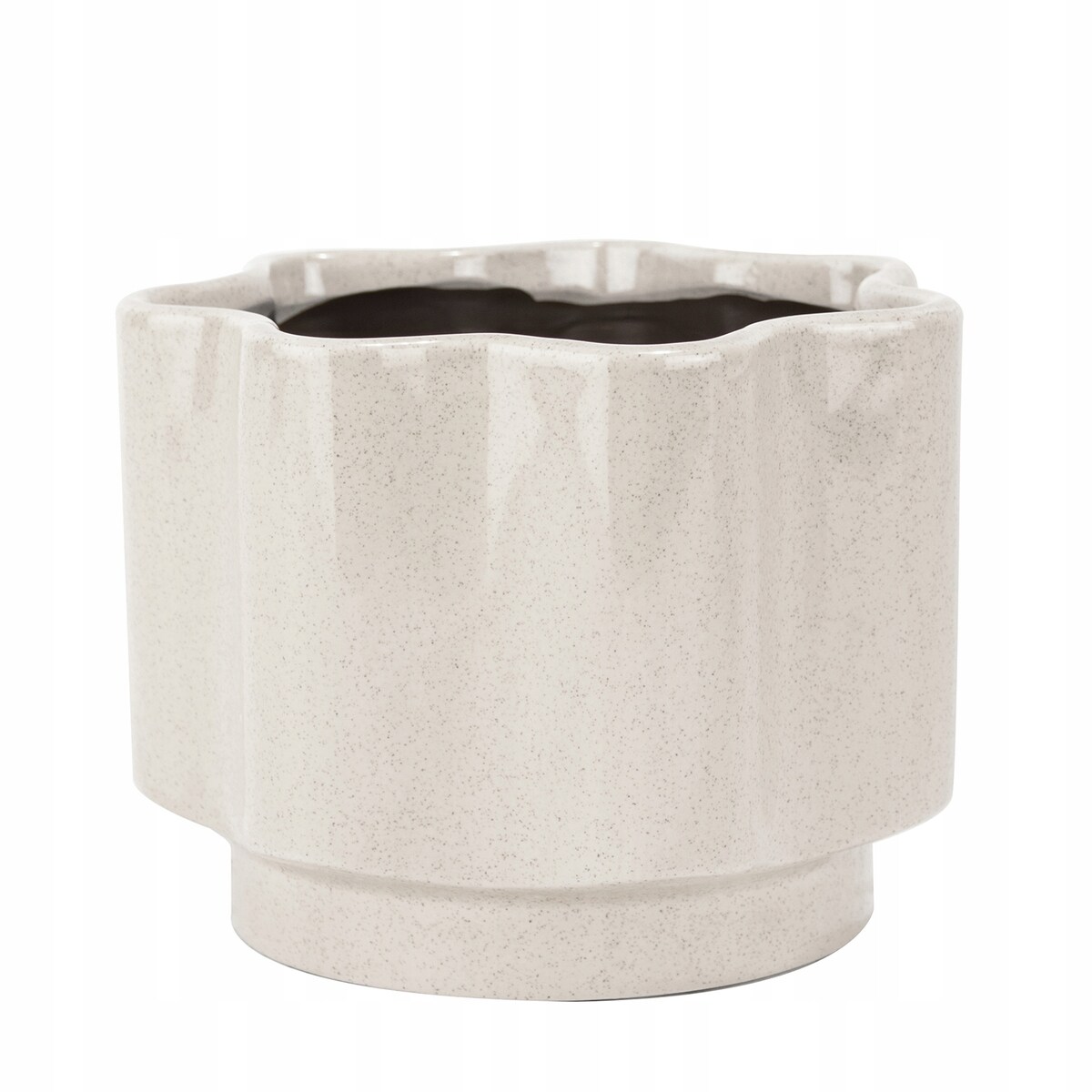 DONICZKA CERAMICZNA BIAŁA na balkon taras kwiaty do fikusa 13cm połysk