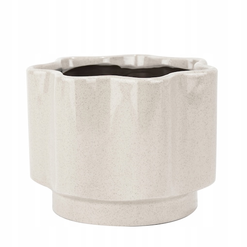 DONICZKA CERAMICZNA BIAŁA na balkon taras kwiaty do fikusa 13cm połysk