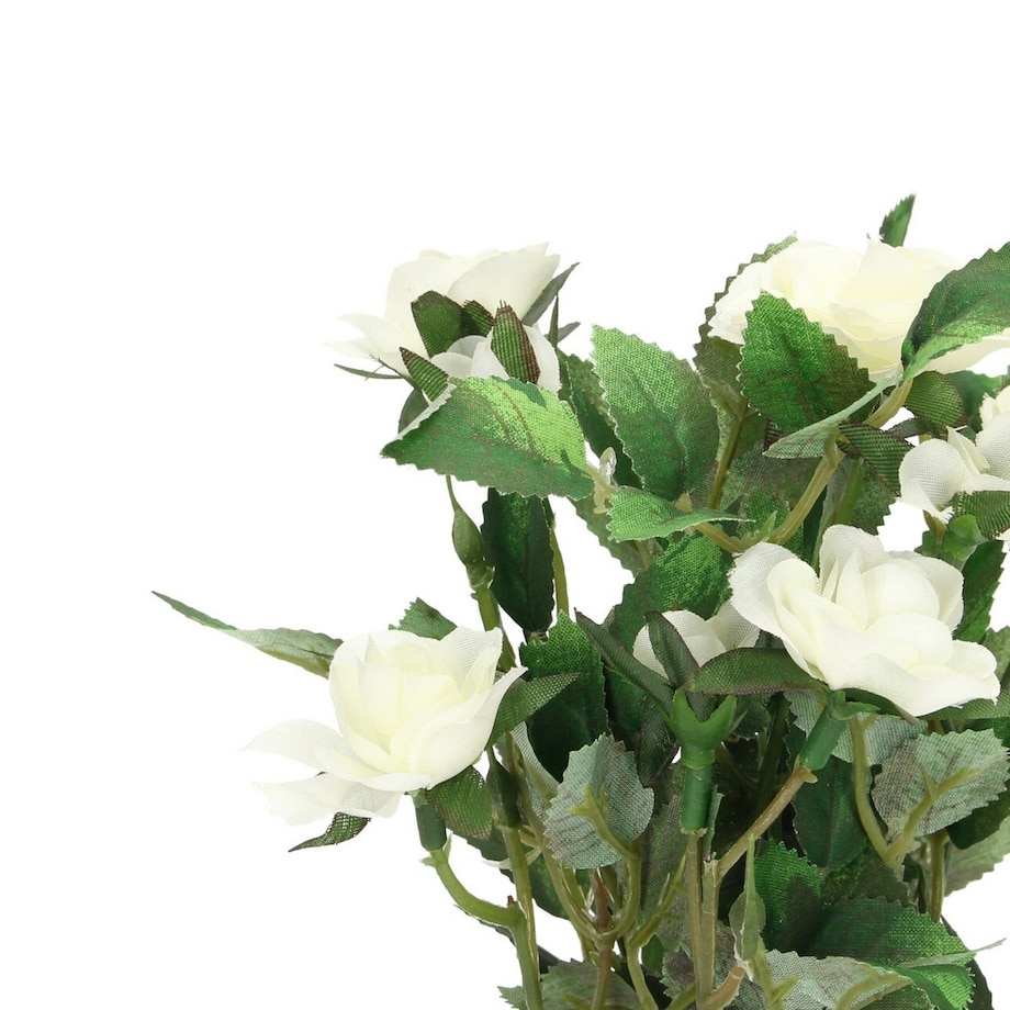 Dekoracja White Rose 24cm, 9 x 9 x 24 cm