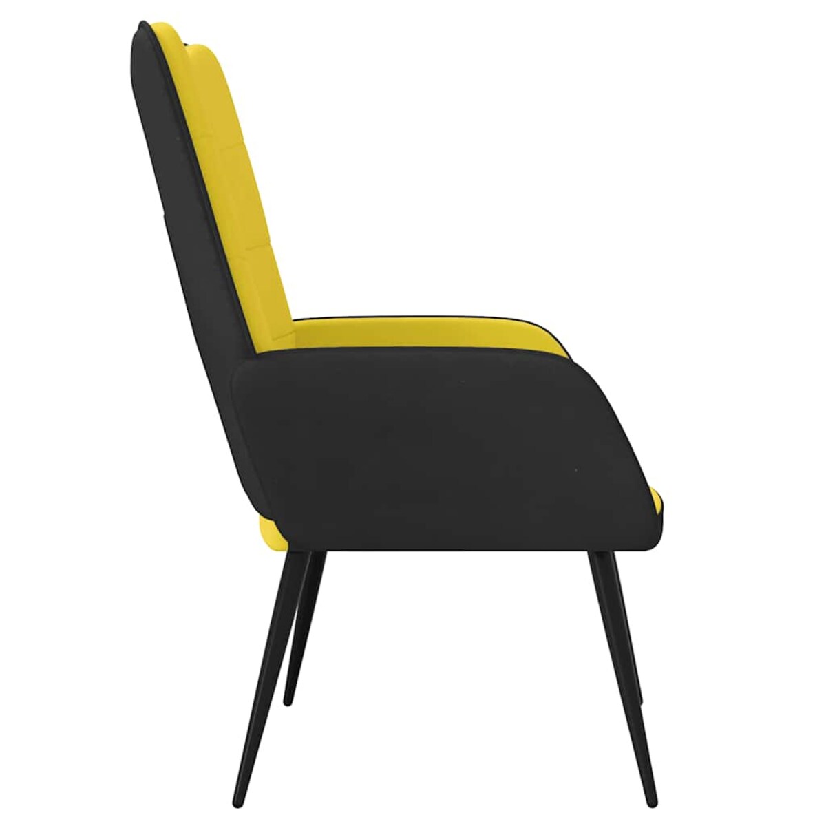 vidaXL Fotel, musztardowy żółty, obity aksamitem i PVC