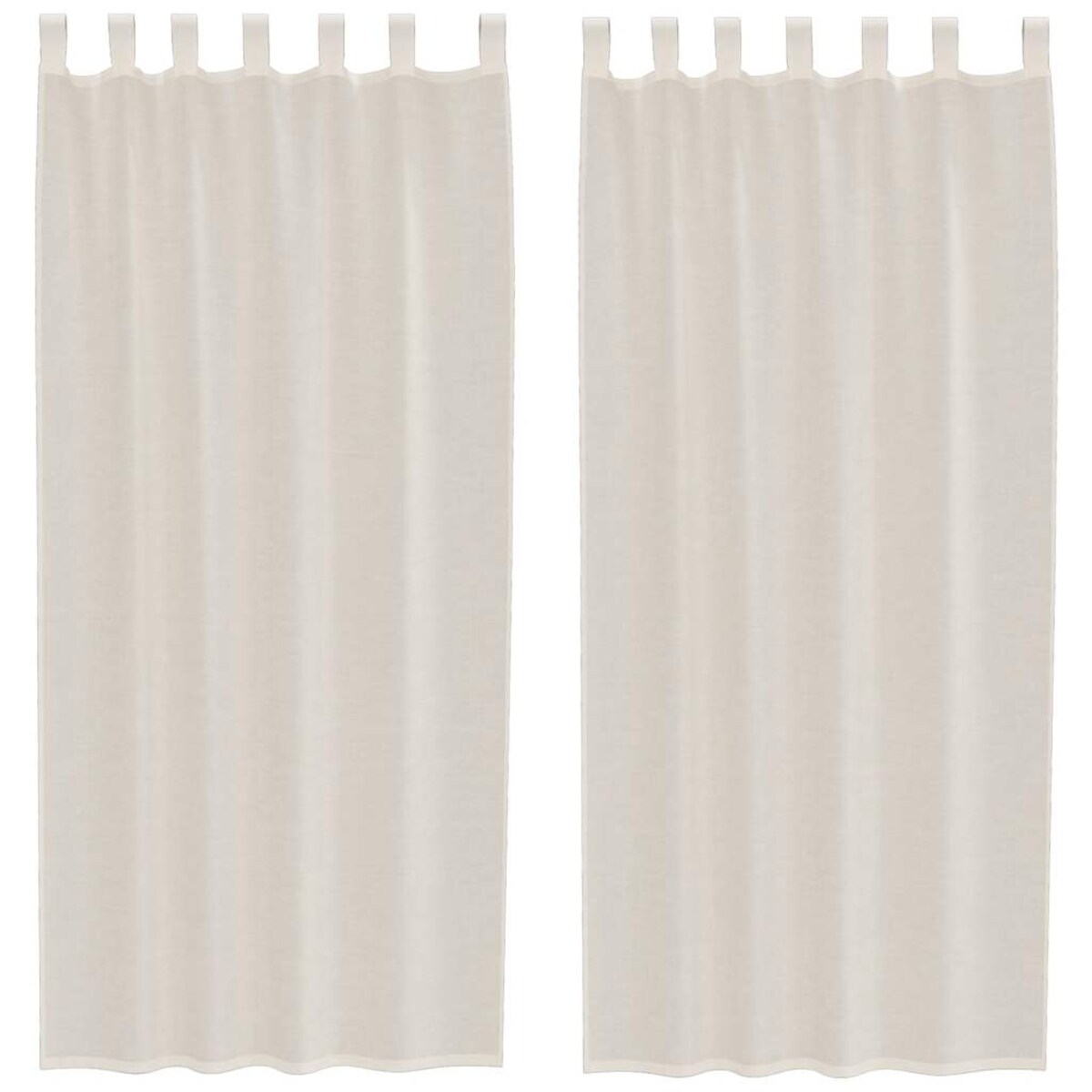 vidaXL Zasłony woalowe z zakładką na górze 2 szt. kremowe