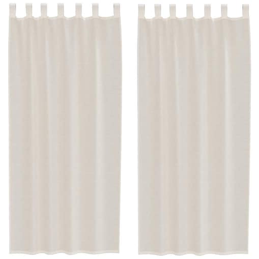 vidaXL Zasłony woalowe z zakładką na górze 2 szt. kremowe