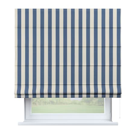 Roleta rzymska Capri, niebiesko-białe pionowe pasy (5,5cm), Quadro
