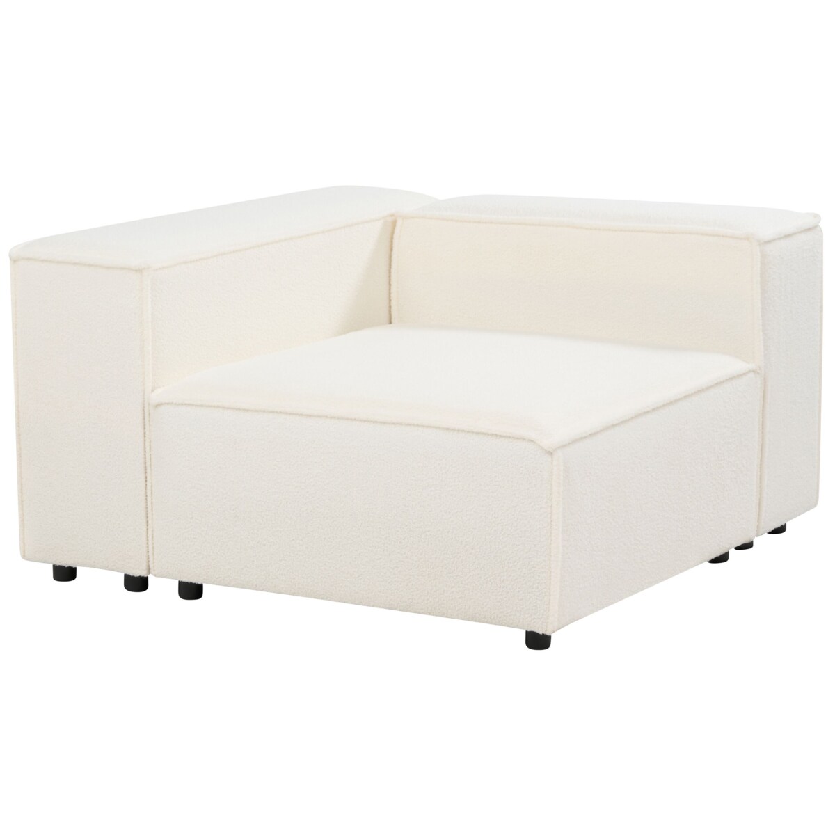 Sofa modułowa APRICA Boucle Biały dla 2 osób