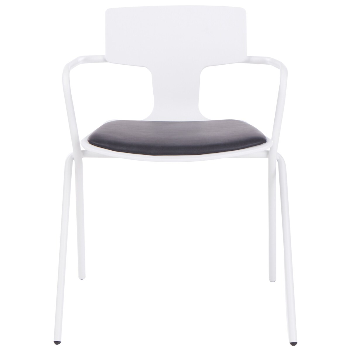 Krzesło do jadalni Zestaw 2 Czarno-biały MANSON