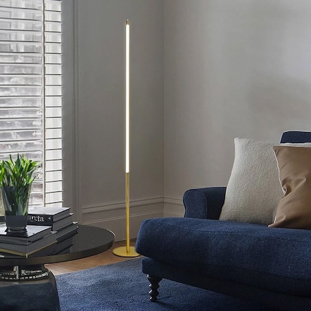 Lampa Podłogowa Led App1416-F Led Złoty, Metal
