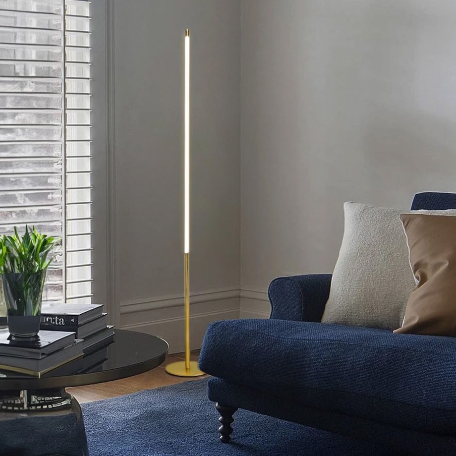 Lampa Podłogowa Led App1416-F Led Złoty, Metal