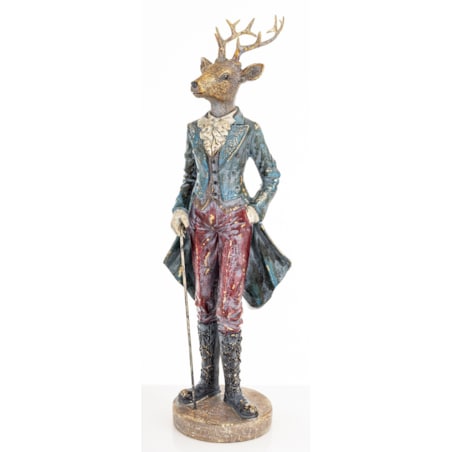 Figurka - elegancki jeleń 42x13x11 cm ELEGANTE z laską
