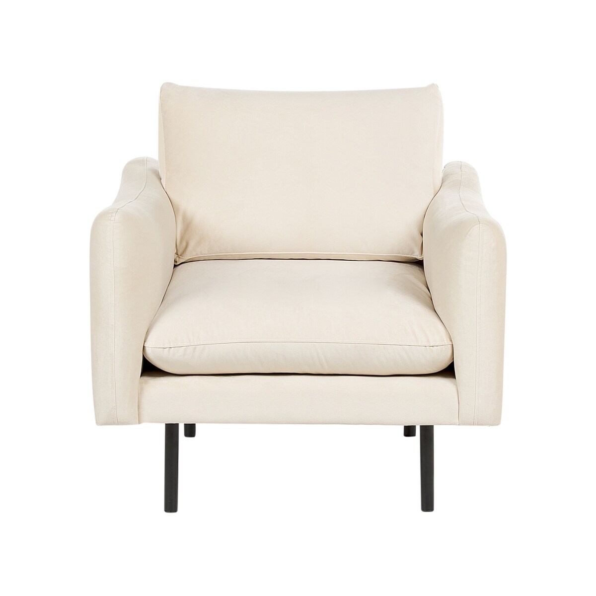 Zestaw wypoczynkowy z otomaną welurowy jasnobeżowy VINTERBRO