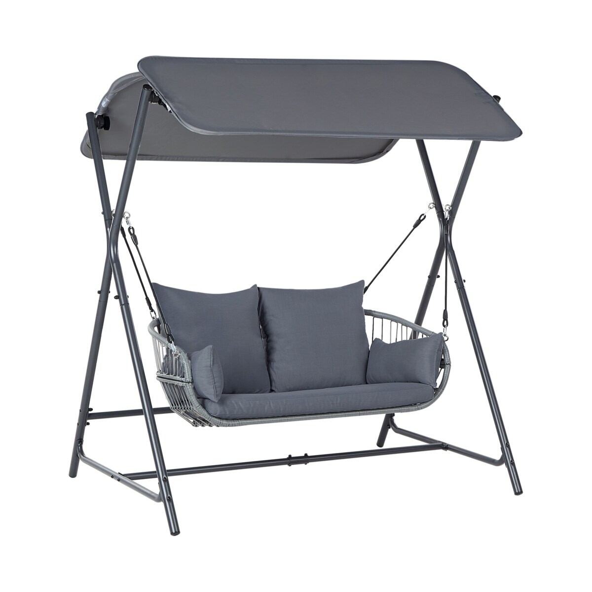 Huśtawka ogrodowa FIASTRA Metal Ciemnoszary