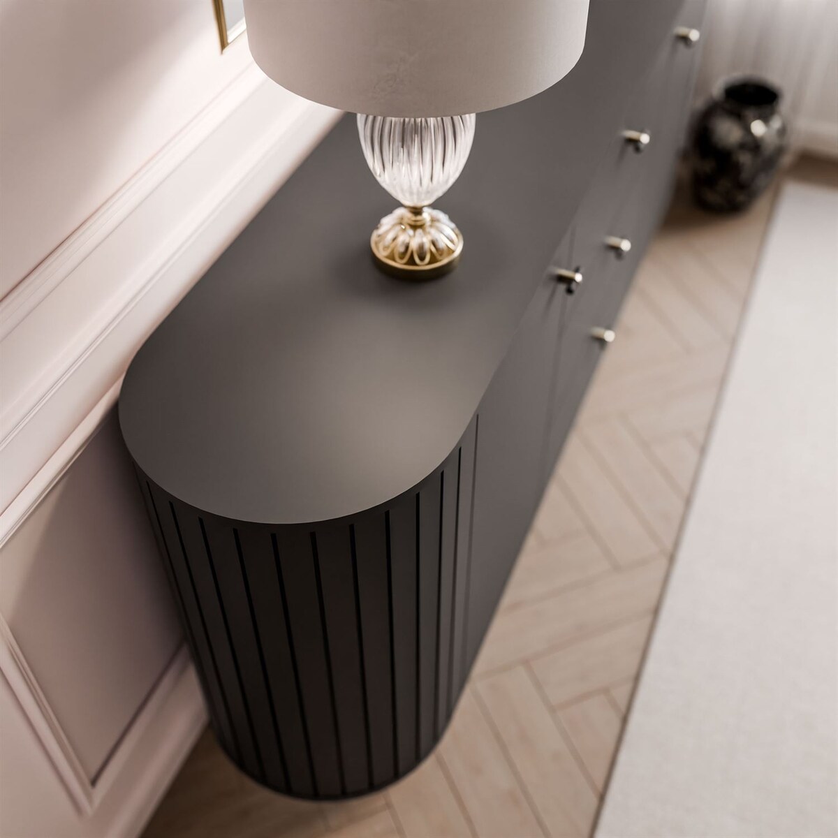 Komoda ELODIE 190 2D3S czarna