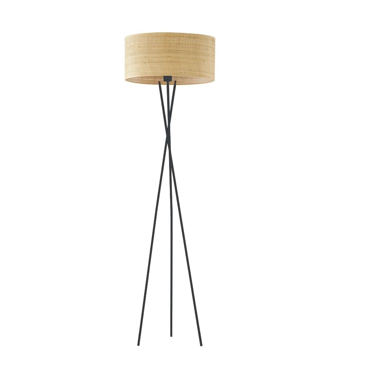 Lampa stojąca podłogowa trójnóg z abażurem walec MORIS
