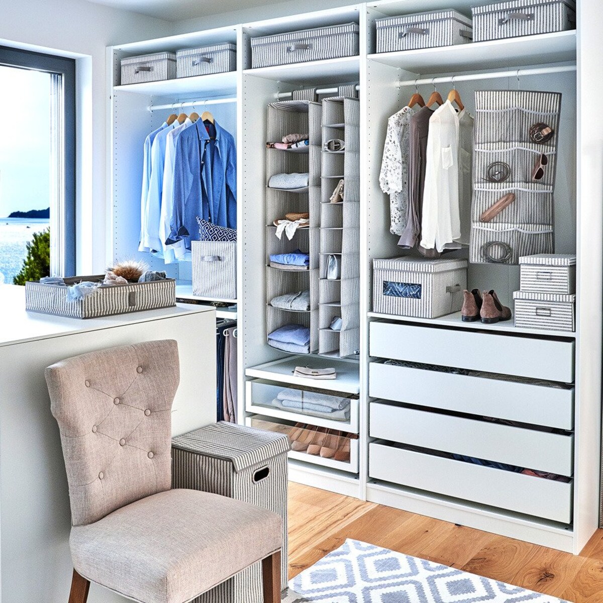 Pudełko tekstylne do przechowywania, składany pojemnik z pokrywą - 61,5 x 38 x 16,5 cm, ZELLER