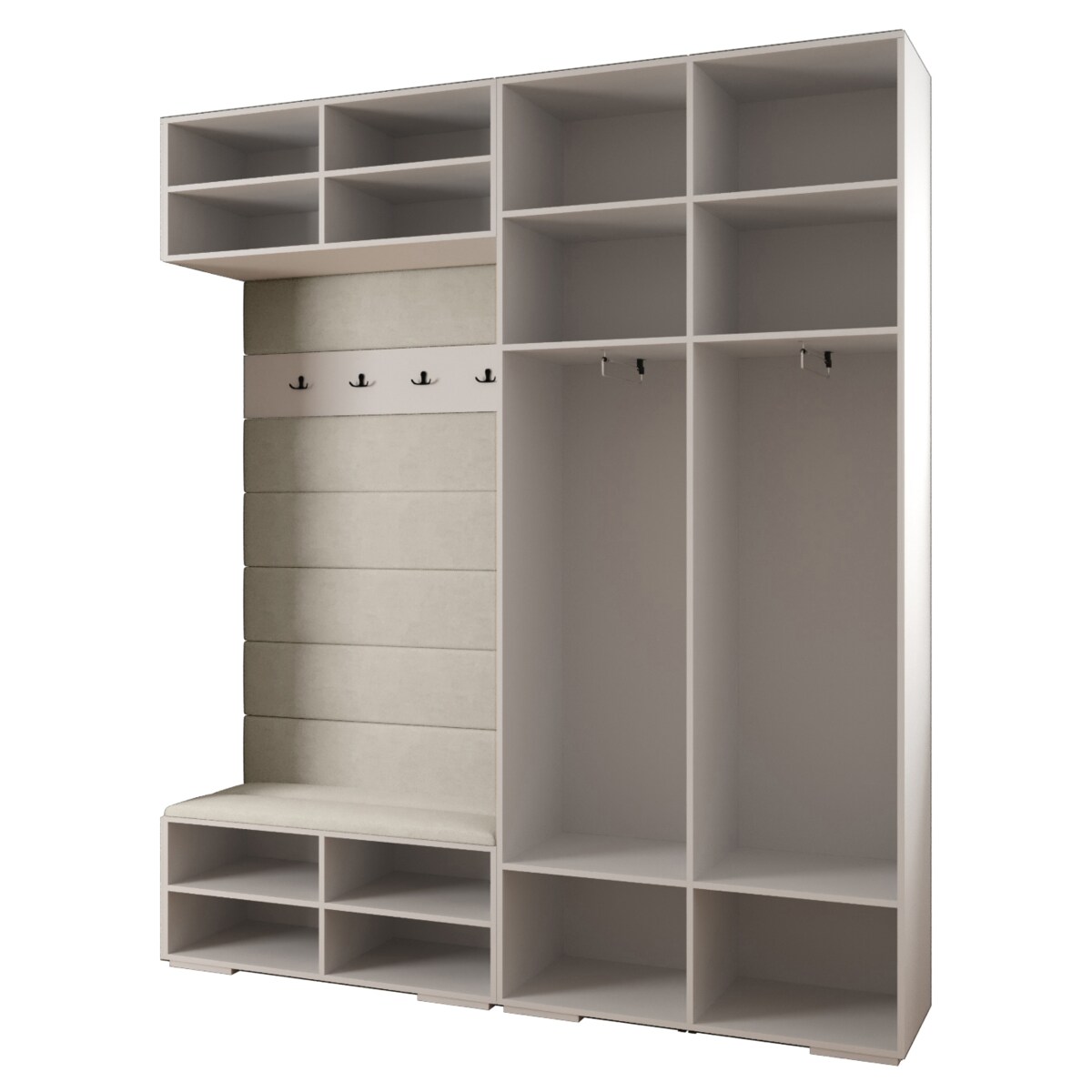 Garderoba do przedpokoju INOVA 2 Z18 biały+złoty+manila16