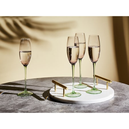 Zestaw 4 kieliszków do szampana flet DIOPSIDE 200 ml Różowy