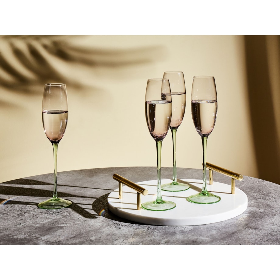 Zestaw 4 kieliszków do szampana flet DIOPSIDE 200 ml Różowy