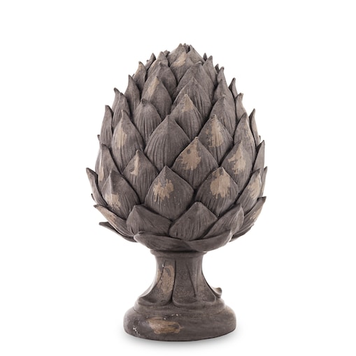 Ozdoba - karczoch 35x20x20 szary kulisty