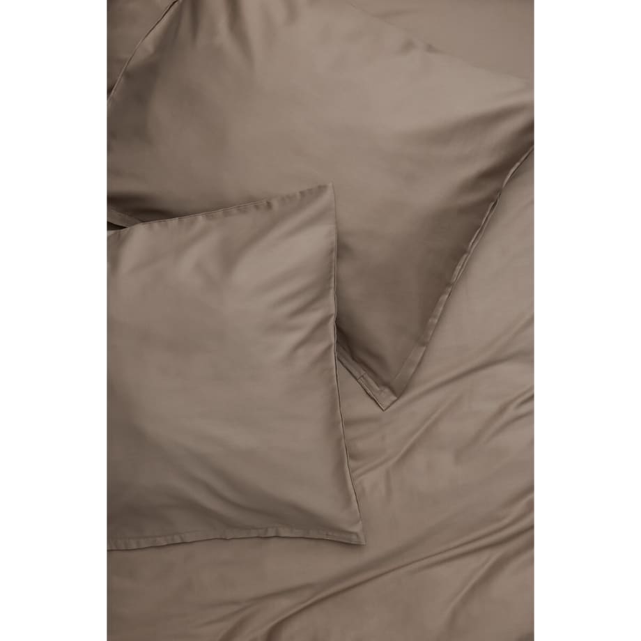 Pościel satynowa taupe 150/200 + 50/60 cm