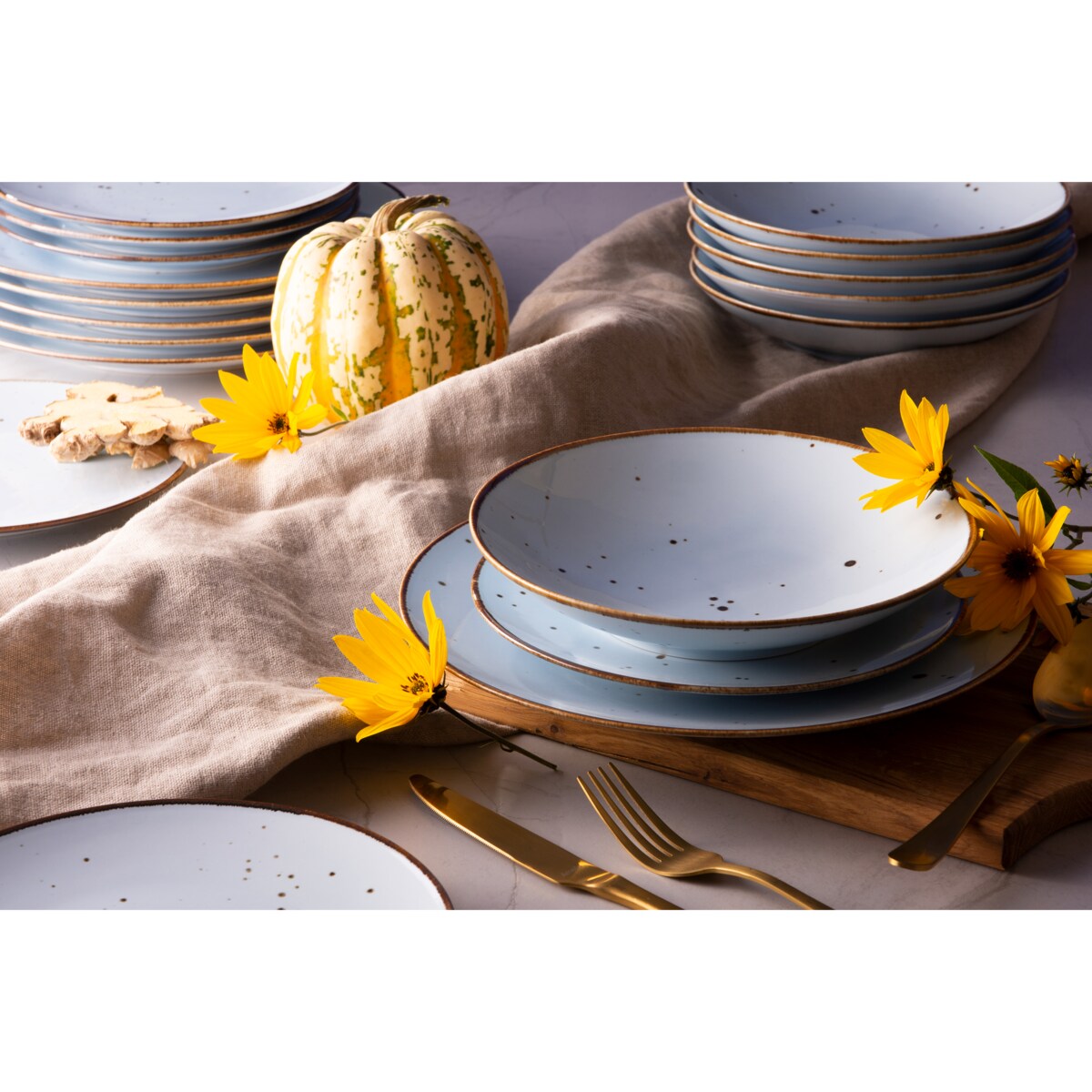 Konsimo ALUMINA Serwis obiadowy 6os. (18el.)