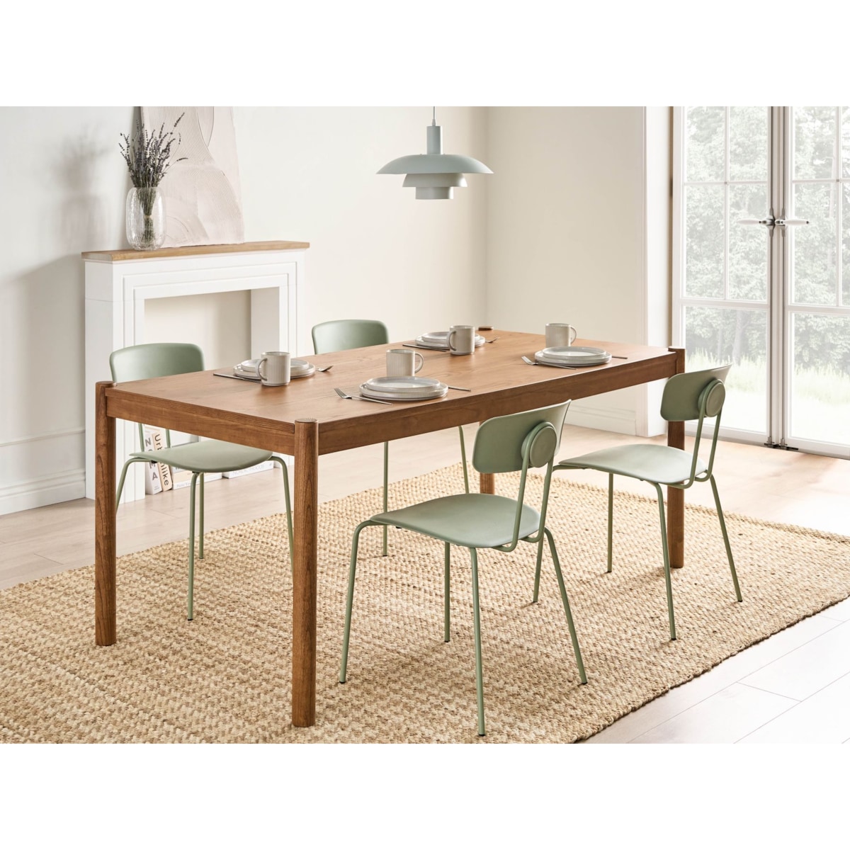 Stół do jadalni FONDIS Dąb ciemny 180 cm 80 cm