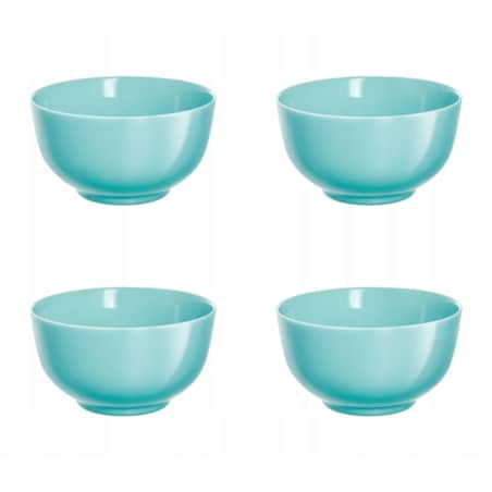 MISECZKA 4 x 750 ml LUMINARC diwali salaterka na PŁATKI jedzenie turkusowa