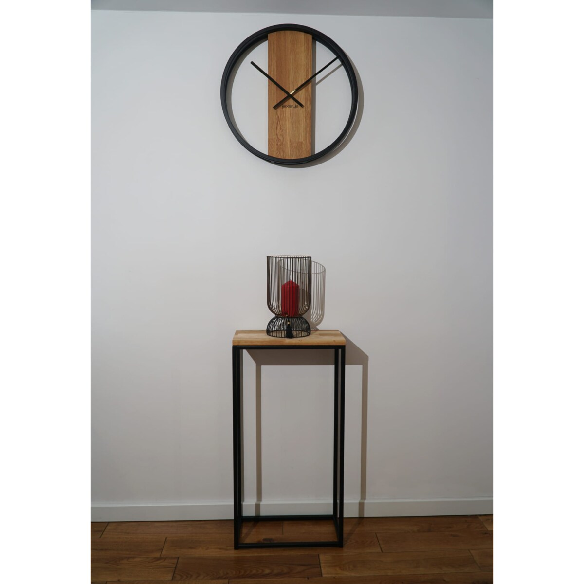 Konsola loftowa czarna 40x80x20cm pojedyncza